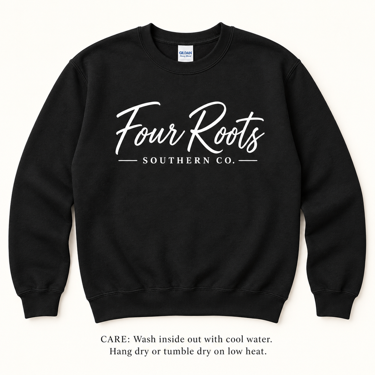 Four Roots Signature Crewneck — Black & White