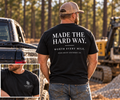 Made the Hard Way Comfort Colors Tee — Black & White