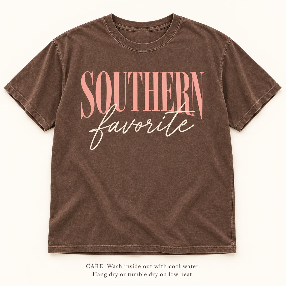 Southern Favorite Comfort Colors Tee — Washed Brown