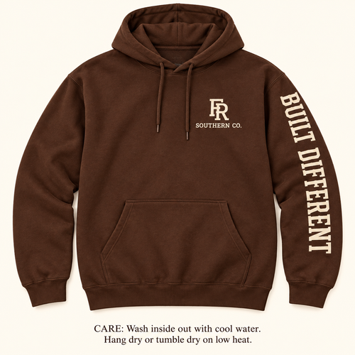 Built Different Hoodie — Chocolate & Cream