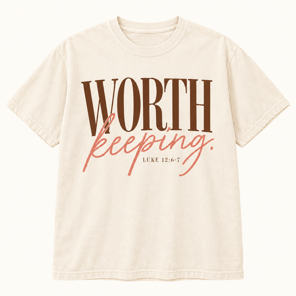 Worth Keeping Comfort Colors Tee — Ivory