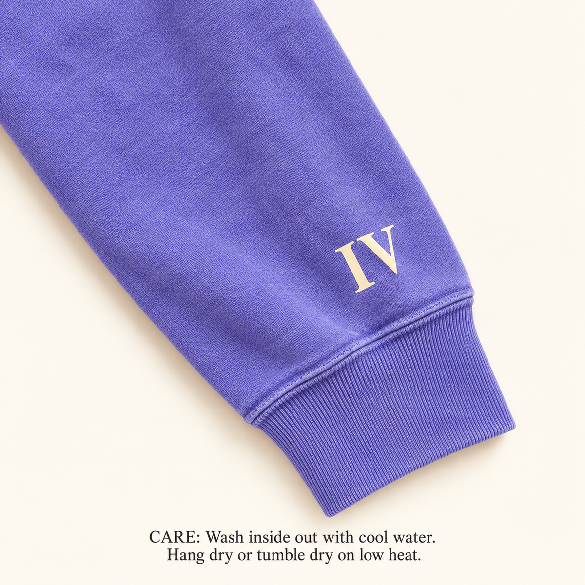 Four Roots Collegiate Crewneck — Violet & Cream