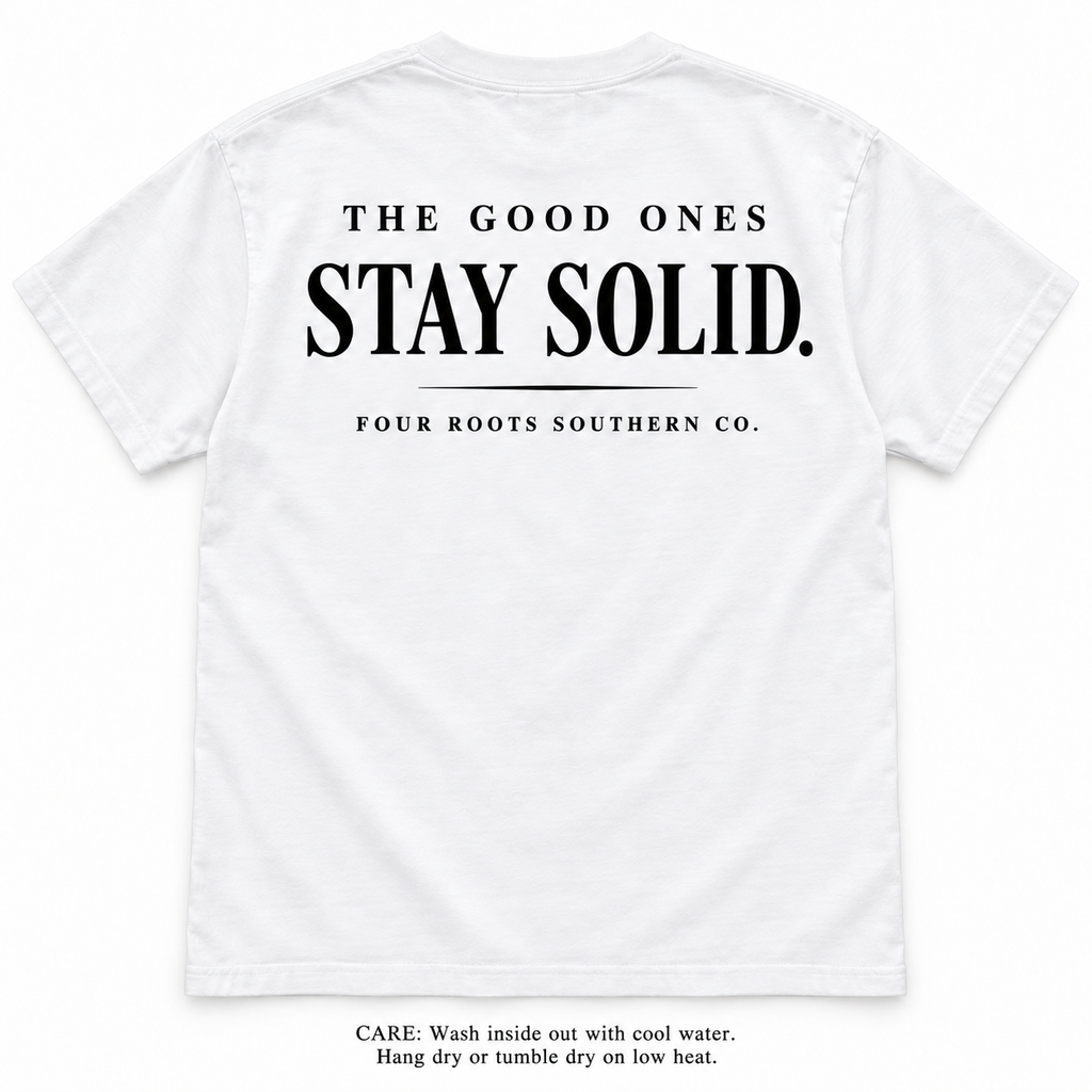 Stay Solid Comfort Colors Tee — White & Black