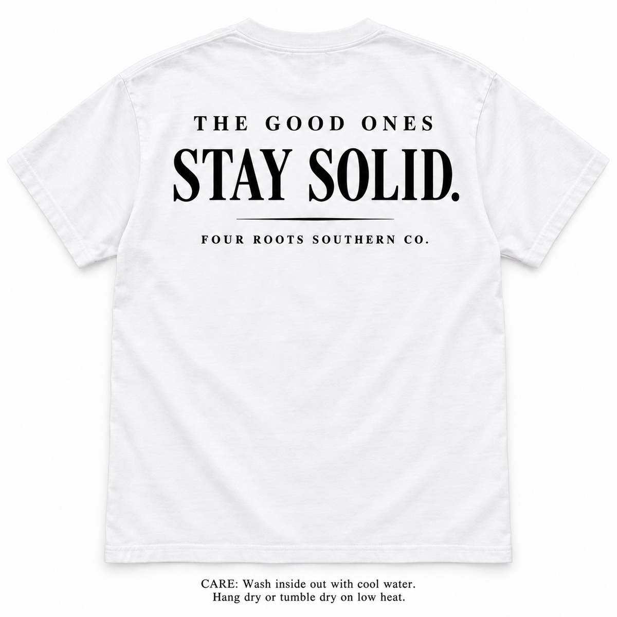 Stay Solid Comfort Colors Tee — White & Black