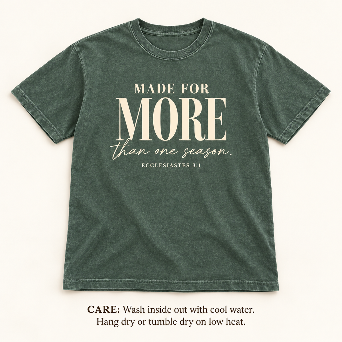 Made for More Comfort Colors Tee — Washed Green & Cream