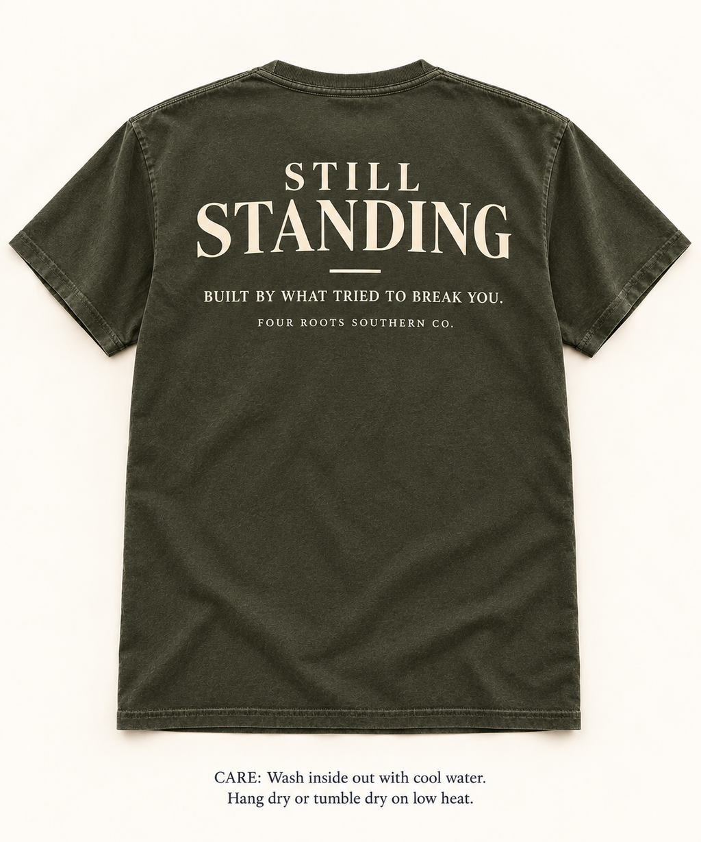 Still Standing Comfort Colors Tee — Olive & Cream