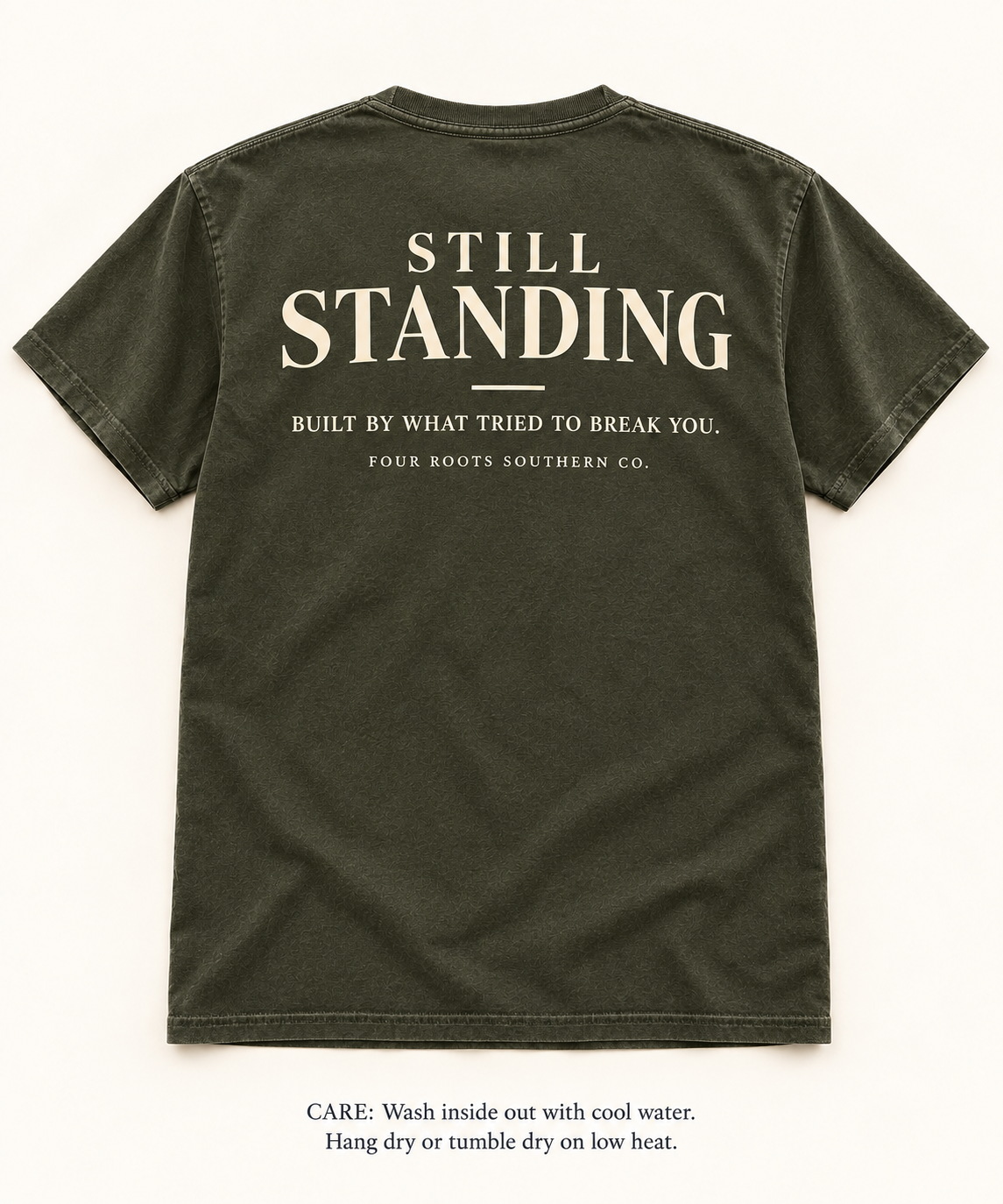 Still Standing Comfort Colors Tee — Olive & Cream