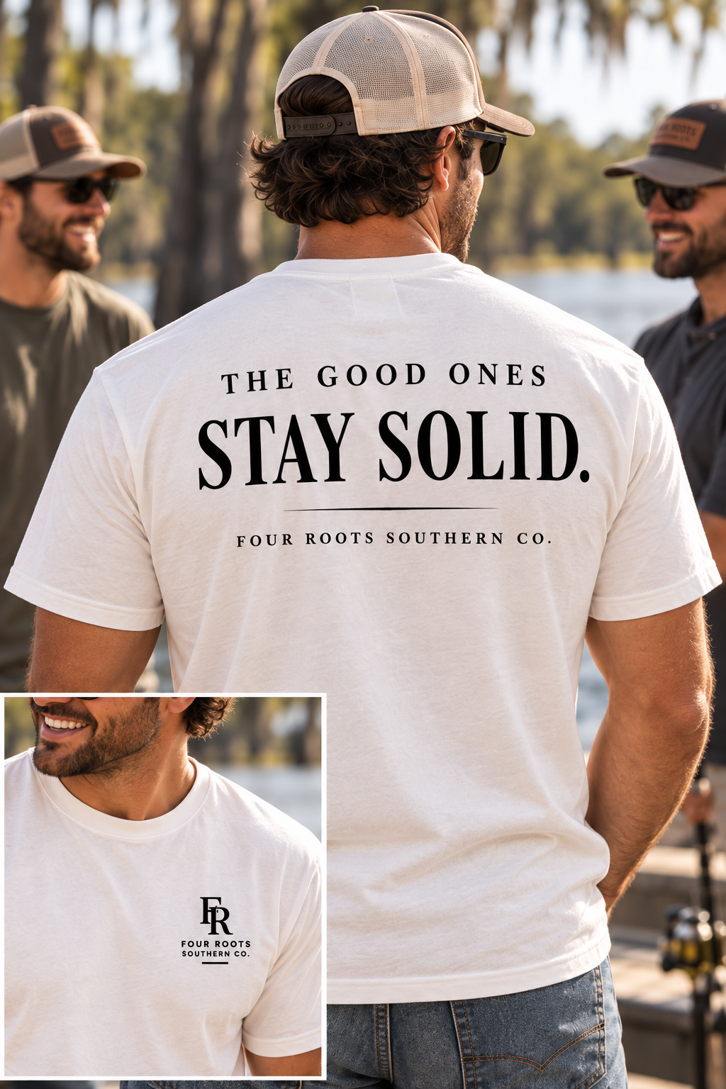 Stay Solid Comfort Colors Tee — White & Black