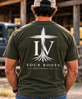 Rooted in Faith Comfort Colors Tee — Olive & White