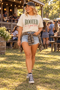 Rooted in a Good Time Comfort Colors Tee — Ivory