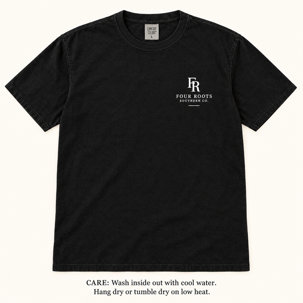 Made the Hard Way Comfort Colors Tee — Black & White